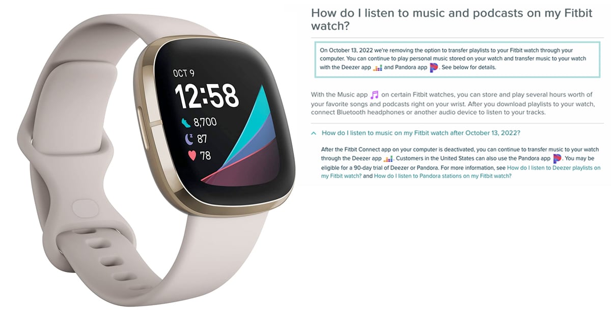 Fitbit จะปิดบริการ Fitbit Connect ซิงค์เพลงจากคอม ให้ไปใช้ผ่านแอปในสมาร์ทโฟนแทน